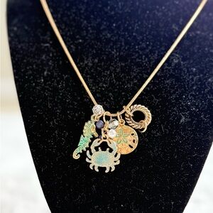 Ocean-Inspired Charm Necklace – 9” + 3” Extender